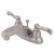 Kingston Brass Two Handle 4" Centerset Lavatory Faucet with Brass Pop-Up Drain - Brushed Nickel KB8628FL