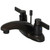 Kingston Brass Two Handle 4" Centerset Lavatory Faucet with Brass Pop-Up Drain - Oil Rubbed Bronze KB8625NDL
