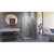 DreamLine SHEN-24440300-04 Unidoor Plus 44 in. W x 30 3/8 in. D x 72 in. H Frameless Hinged Shower Enclosure, Clear Glass, Brushed Nickel