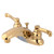 Kingston Brass Two Handle 4" Centerset Lavatory Faucet with Brass Pop-Up Drain - Polished Brass KB8622FL