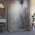 DreamLine SHEN-24535300-09 Unidoor Plus 53 1/2 in. W x 30 3/8 in. D x 72 in. H Frameless Hinged Shower Enclosure, Clear Glass, Satin Black