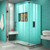 DreamLine SHEN-24575300-09 Unidoor Plus 57 1/2 in. W x 30 3/8 in. D x 72 in. H Frameless Hinged Shower Enclosure in Satin Black