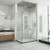 DreamLine SHEN-6132482-08 Enigma-XO 32 1/2 in. D x 44 3/8-48 3/8 in. W x 76 in. H Frameless Shower Enclosure in Polished Stainless Steel