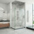 DreamLine SHEN-6134482-07 Enigma-XO 34 1/2 in. D x 44 3/8-48 3/8 in. W x 76 in. H Frameless Shower Enclosure in Brushed Stainless Steel