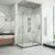 DreamLine SHEN-6134542-07 Enigma-XO 34 1/2 in. D x 50-54 in. W x 76 in. H Frameless Shower Enclosure in Brushed Stainless Steel