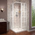 DreamLine SHEN-8134340-00 French Corner 34 1/2 in. D x 34 1/2 in. W x 72 in. H Framed Sliding Shower Enclosure in White