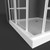 DreamLine SHEN-8134340-00 French Corner 34 1/2 in. D x 34 1/2 in. W x 72 in. H Framed Sliding Shower Enclosure in White
