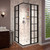 DreamLine SHEN-8134340-89 French Corner 34 1/2 in. D x 34 1/2 in. W x 72 in. H Framed Sliding Shower Enclosure in Satin Black