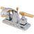 Kingston Brass Two Handle 4" Centerset Lavatory Faucet with Brass Pop-Up Drain - Polished Chrome/Polished Brass - KS4644QL