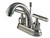 Kingston Brass Two Handle 4" Centerset Lavatory Faucet with Brass Pop-Up Drain - Polished Chrome KS8611CML
