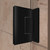 DreamLine SHDR-244107210-09 Unidoor Plus 41-41 1/2 in. W x 72 in. H Frameless Hinged Shower Door in Satin Black