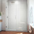 DreamLine SHDR-245557210-04 Unidoor Plus 55 1/2 - 56 in. W x 72 in. H Frameless Hinged Shower Door in Brushed Nickel