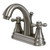 Kingston Brass Two Handle 4" Centerset Lavatory Faucet with Brass Pop-Up Drain - Satin Nickel KS7618AX