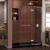 DreamLine DL-6520R-88-01 Aqua Ultra 30 in. D x 60 in. W x 74 3/4 in. H Frameless Shower Door in Chrome and Right Drain Black Base Kit