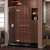 DreamLine DL-6522C-88-01 Aqua Ultra 34 in. D x 60 in. W x 74 3/4 in. H Frameless Shower Door in Chrome and Center Drain Black Base Kit