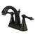 Kingston Brass Two Handle 4" Centerset Lavatory Faucet with Brass Pop-Up Drain - Oil Rubbed Bronze KS7615TL