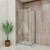 DreamLine DL-6714-88-01CL Flex 32 in. D x 32 in. W x 74 3/4 in. H Semi-Frameless Pivot Shower Enclosure in Chrome with Corner Drain Black Base