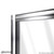 DreamLine DL-6715-01CL Flex 36 in. D x 36 in. W x 74 3/4 in. H Semi-Frameless Pivot Shower Enclosure in Chrome with Corner Drain White Base