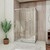 DreamLine DL-6719L-01CL Flex 36 in. D x 48 in. W x 74 3/4 in. H Semi-Frameless Pivot Shower Enclosure in Chrome with Left Drain White Base Kit
