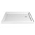 DreamLine DL-6719R-01CL Flex 36 in. D x 48 in. W x 74 3/4 in. H Semi-Frameless Pivot Shower Enclosure in Chrome with Right Drain White Base Kit
