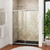 DreamLine DL-6940R-88-01 Charisma 30 in. D x 60 in. W x 78 3/4 in. H Frameless Bypass Shower Door in Chrome with Right Drain Black Base