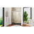 DreamLine DL-6942C-88-01 Charisma 34 in. D x 60 in. W x 78 3/4 in. H Frameless Bypass Shower Door in Chrome with Center Drain Black Base