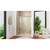 DreamLine DL-6943C-22-04 Charisma 36 in. D x 60 in. W x 78 3/4 in. H Frameless Bypass Shower Door in Brushed Nickel and Center Drain Biscuit Base