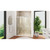 DreamLine DL-6943L-22-01 Charisma 36 in. D x 60 in. W x 78 3/4 in. H Frameless Bypass Shower Door in Chrome with Left Drain Biscuit Base