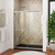 DreamLine DL-6943L-88-01 Charisma 36 in. D x 60 in. W x 78 3/4 in. H Frameless Bypass Shower Door in Chrome with Left Drain Black Base