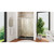DreamLine DL-6943R-88-01 Charisma 36 in. D x 60 in. W x 78 3/4 in. H Frameless Bypass Shower Door in Chrome with Right Drain Black Base