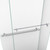 DreamLine DL-6951L-01CL Duet 32 in. D x 60 in. W x 74 3/4 in. H Semi-Frameless Bypass Shower Door in Chrome and Left Drain White Base