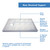 DreamLine DL-6951L-01CL Duet 32 in. D x 60 in. W x 74 3/4 in. H Semi-Frameless Bypass Shower Door in Chrome and Left Drain White Base