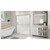 DreamLine DL-6952L-01CL Duet 34 in. D x 60 in. W x 74 3/4 in. H Semi-Frameless Bypass Shower Door in Chrome and Left Drain White Base