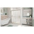 DreamLine DL-6952L-22-01 Duet 34 in. D x 60 in. W x 74 3/4 in. H Semi-Frameless Bypass Shower Door in Chrome and Left Drain Biscuit Base