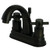 Kingston Brass Two Handle 4" Centerset Lavatory Faucet with Brass Pop-Up Drain - Oil Rubbed Bronze KS8615DX