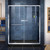 DreamLine DL-6971L-88-01 Infinity-Z 32 in. D x 60 in. W x 74 3/4 in. H Clear Sliding Shower Door in Chrome and Left Drain Black Base