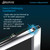 DreamLine DL-6972L-22-01 Infinity-Z 34 in. D x 60 in. W x 74 3/4 in. H Clear Sliding Shower Door in Chrome and Left Drain Biscuit Base