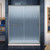 DreamLine DL-6973C-22-04F Infinity-Z 36 in. D x 60 in. W x 74 3/4 in. H Frosted Sliding Shower Door in Brushed Nickel, Center Drain Biscuit Base