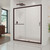 DreamLine DL-6973C-22-06 Infinity-Z 36 in. D x 60 in. W x 74 3/4 in. H Clear Sliding Shower Door in Oil Rubbed Bronze, Center Drain Biscuit Base