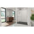 DreamLine DL-6973L-88-01 Infinity-Z 36 in. D x 60 in. W x 74 3/4 in. H Clear Sliding Shower Door in Chrome and Left Drain Black Base