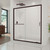 DreamLine DL-6973R-06CL Infinity-Z 36 in. D x 60 in. W x 74 3/4 in. H Clear Sliding Shower Door in Oil Rubbed Bronze and Right Drain White Base