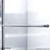DreamLine DL-6974C-22-01 Infinity-Z 32 in. D x 54 in. W x 74 3/4 in. H Clear Sliding Shower Door in Chrome and Center Drain Biscuit Base