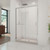 DreamLine DL-6975C-22-01 Infinity-Z 36 in. D x 48 in. W x 74 3/4 in. H Clear Sliding Shower Door in Chrome and Center Drain Biscuit Base
