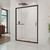 DreamLine DL-6975C-22-06 Infinity-Z 36 in. D x 48 in. W x 74 3/4 in. H Clear Sliding Shower Door in Oil Rubbed Bronze, Center Drain Biscuit Base