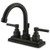 Kingston Brass Two Handle 4" Centerset Lavatory Faucet with Brass Pop-Up Drain - Oil Rubbed Bronze KS8665EL