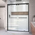 DreamLine DL-7005R-09 Encore 32 in. D x 60 in. W x 78 3/4 in. H Bypass Shower Door in Satin Black and Right Drain White Base Kit