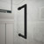 DreamLine SHDR-24273036-09 Unidoor Plus 57-57 1/2 in. W x 72 in. H Frameless Hinged Shower Door with 36 in. Half Panel in Satin Black