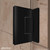 DreamLine SHDR-24283034-09 Unidoor Plus 58-58 1/2 in. W x 72 in. H Frameless Hinged Shower Door with 34 in. Half Panel in Satin Black
