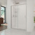 DreamLine DL-6107C-04FR Infinity-Z 36 in. D x 48 in. W x 76 3/4 in. H Frosted Sliding Shower Door in Brushed Nickel, Center Drain Base, Backwall