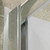 DreamLine DL-6113L-01CL Visions 32 in. D x 60 in. W x 76 3/4 in. H Sliding Shower Door in Chrome with Left Drain White Base, Backwalls